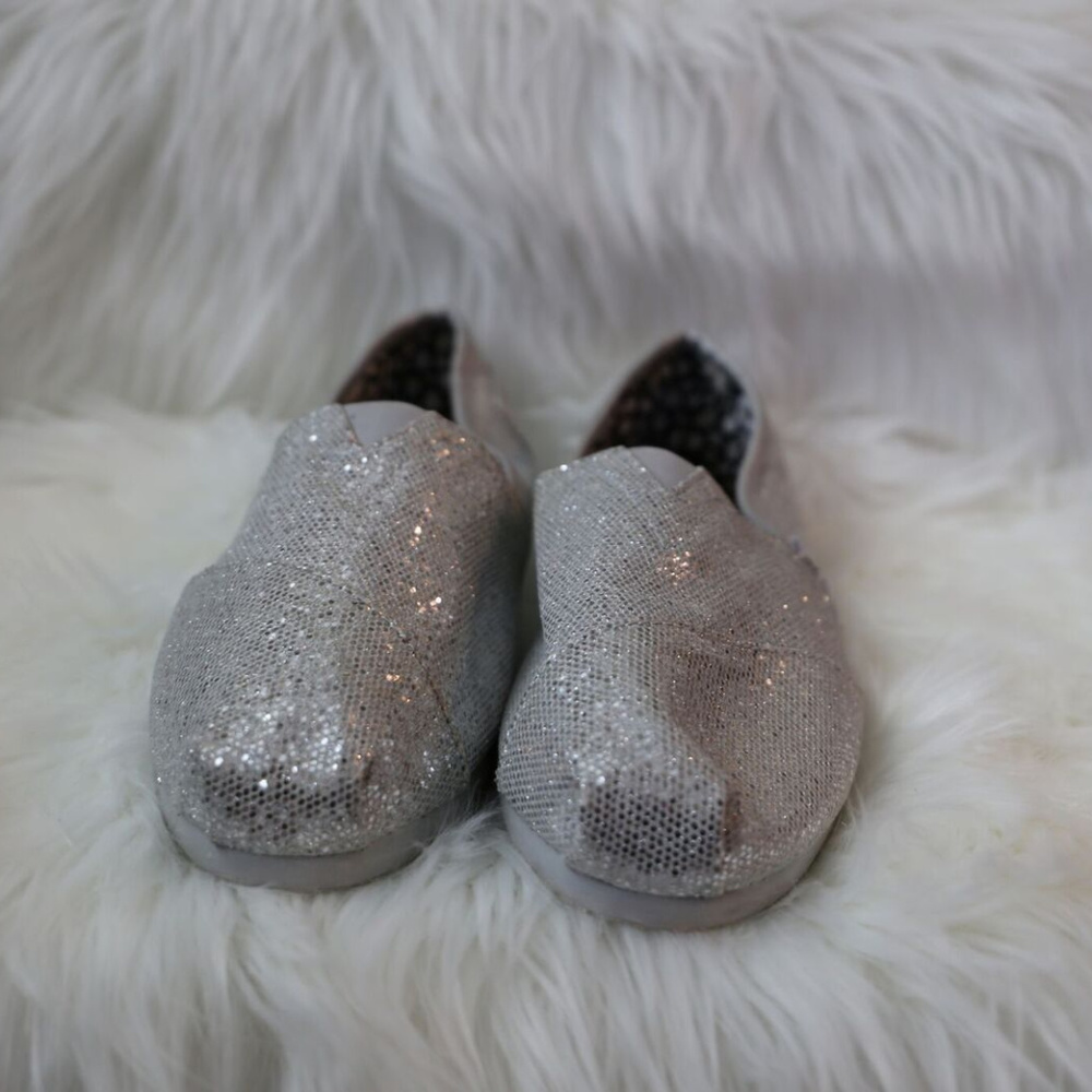 Toms Classic Slip On - Silver Sequin